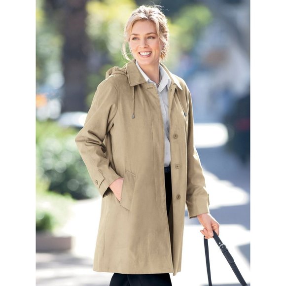 APPLESEEDS Jackets & Coats Appleseeds Microsuede Calf Length Coat